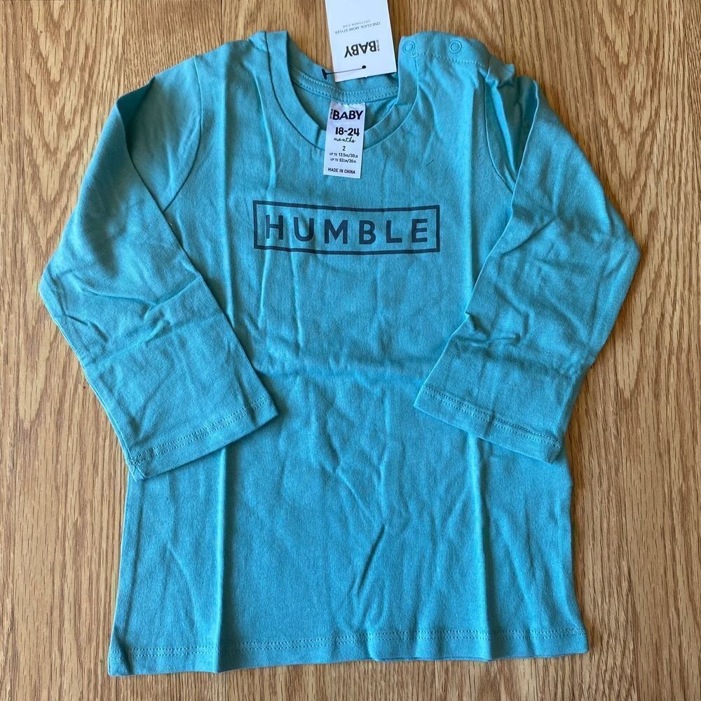 Cotton:on BABY Jamie Long Sleeve Tee Rusty Aqua Humble 18-24 Months
